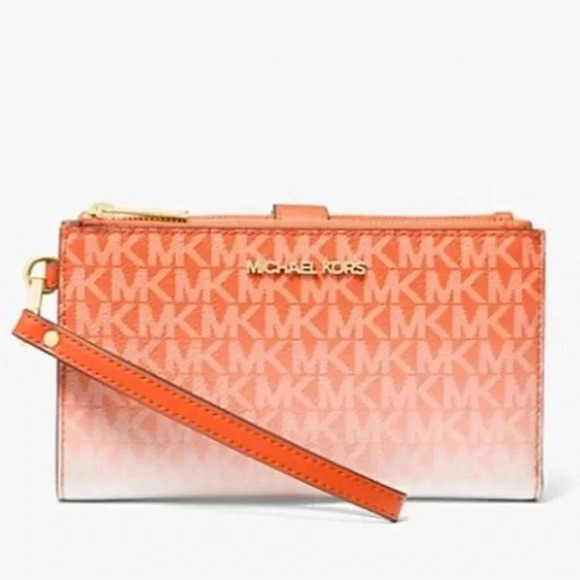 Michael Kors Backpack Jaycee Ombré Convertible Bag & Double Zip Wristlet Bundle - Picture 6 of 8